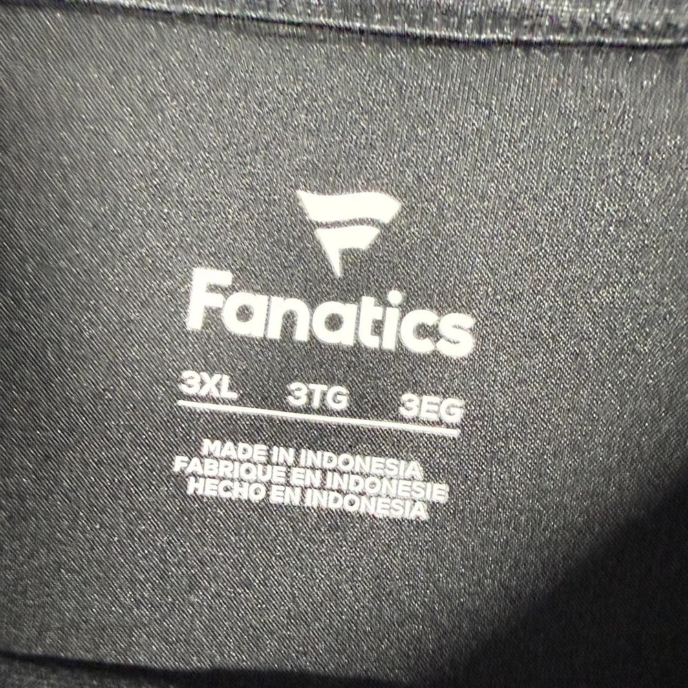 Fanatics Shirt Mens 3XL Black Power Slap Security Polo Short Sleeve Activewear